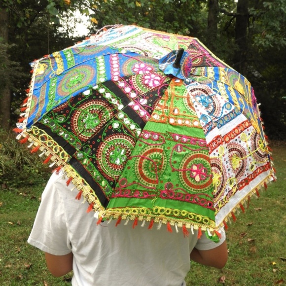 Accessories - LAST ONE! Indian Sari Boho Umbrella Parasol